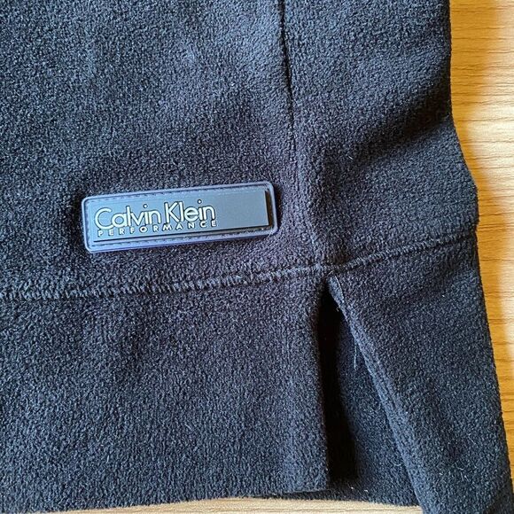 Calvin Klein Black Velour Cowl Neck Long Sleeve Athleisure Top M - Picture 6 of 6